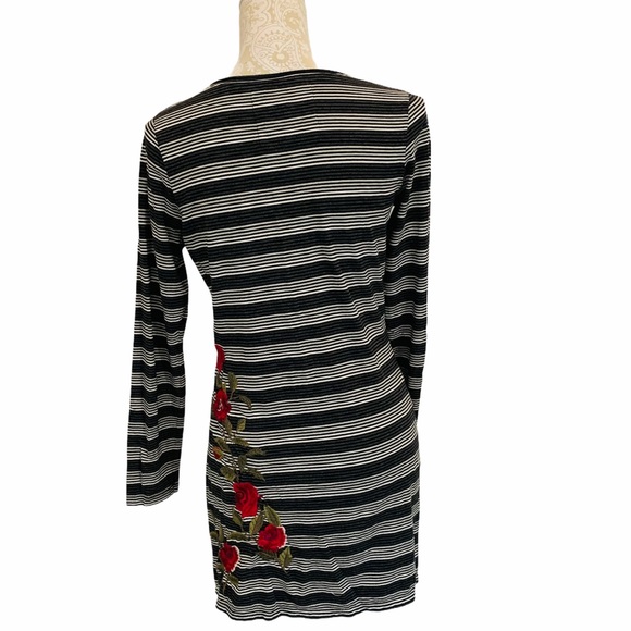 Johnny Was V neck Long Sleeve Tunic Dress SM - Picture 3 of 6